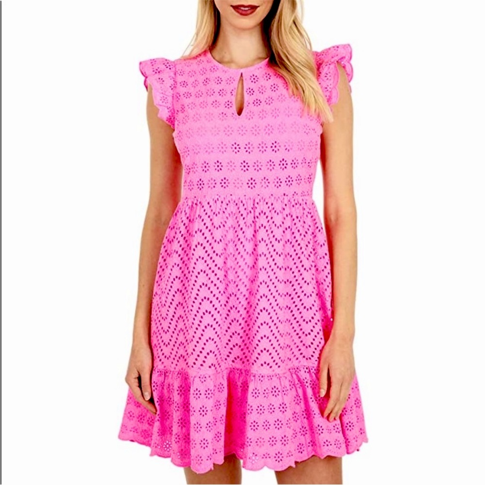 Vineyard Vines Pink Eyelet Dress
